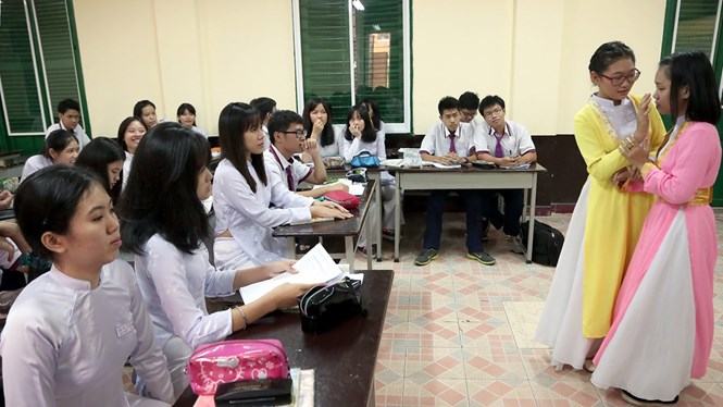 Một giờ học văn theo hướng phát triển năng lực học sinh, buộc giáo viên cũng phải đổi mới cách dạy  /// Ảnh: Lam Ngọc