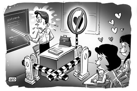 Khi trò “cảm nắng” thầy giáo trẻ