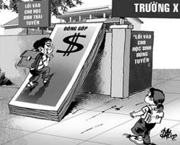 “Khóc” vì trường điểm