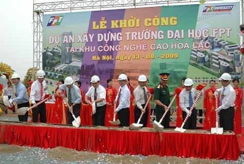 Khởi công xây dựng ĐH FPT và phòng thí nghiệm trọng điểm Vinashin