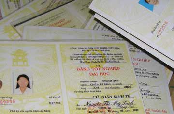 Không cấp lại bản chính văn bằng, chứng chỉ