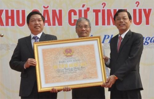 Khu căn cứ Tỉnh ủy Quảng Nam đón nhận bằng di tích quốc gia