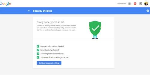 Kiểm tra an toàn tài khoản, nhận được 2 GB miễn phí từ Google