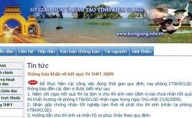 Kiên Giang “hoả tốc” công bố điểm tốt nghiệp