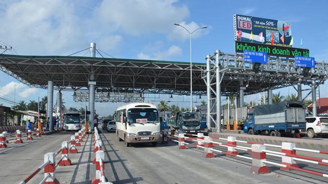 Trạm BOT Cai Lậy, một trong những trạm BOT gặp rắc rối vì bị phản đối năm vừa qua /// Ảnh Hoàng Phương