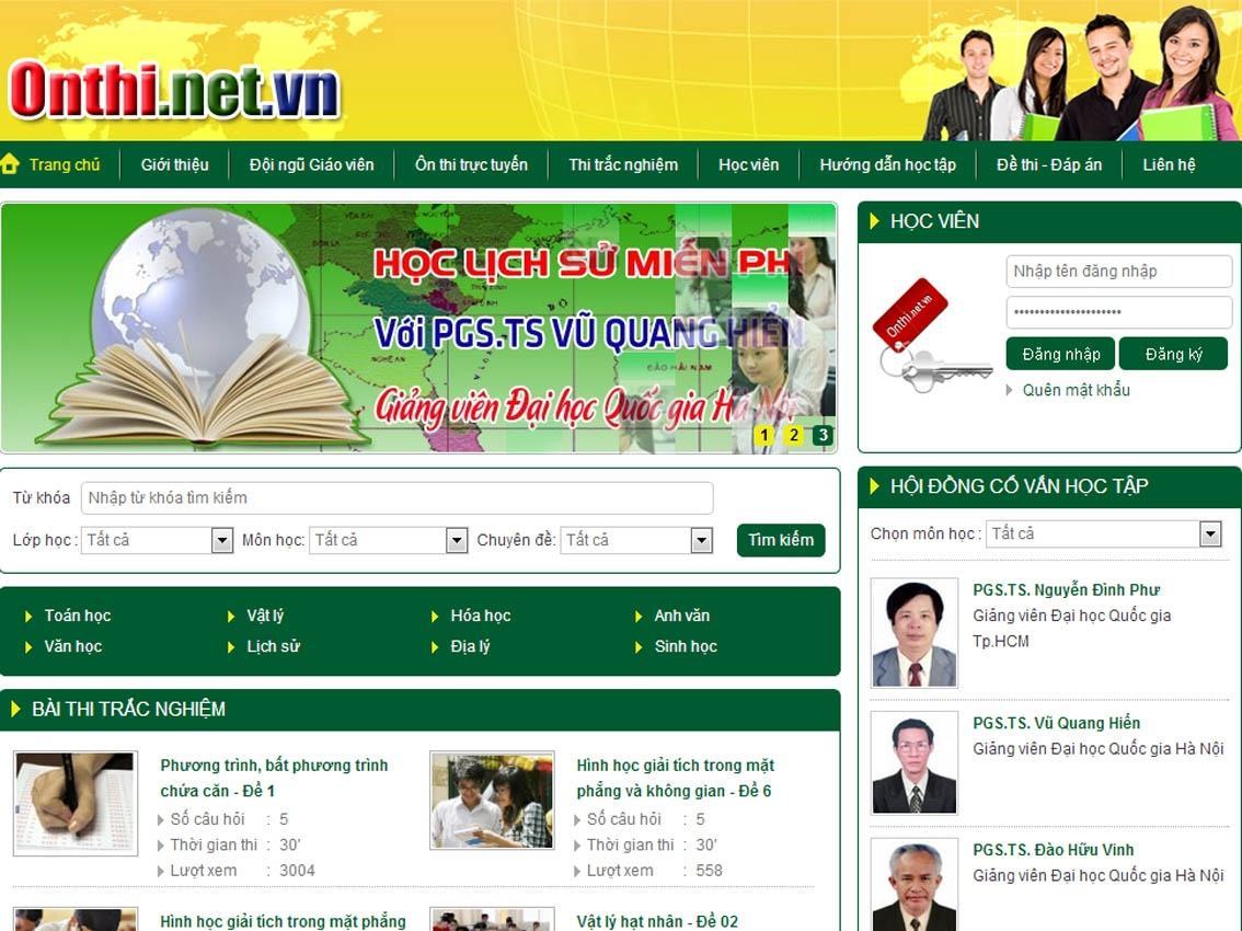 Kỷ niệm một năm ra mắt trang Onthi.net.vn