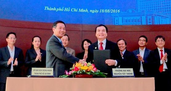 Sở Giao dịch chứng khoán TP hợp tác với Trường ĐH Nguyễn Tất Thành