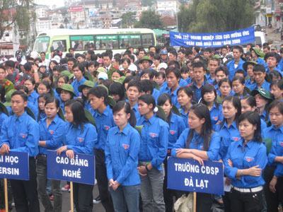 Lâm Đồng: Ra quân chiến dịch Thanh niên học sinh,sinh viên tình nguyện hè 2009