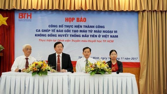 Lần đầu tại Việt Nam ghép thành công tế bào gốc không cùng huyết thống