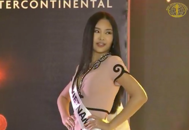 Lê Âu Ngân Anh bị chỉ trích vì màn giới thiệu dở tệ tại Miss Intercontinental 2018 - ảnh 1