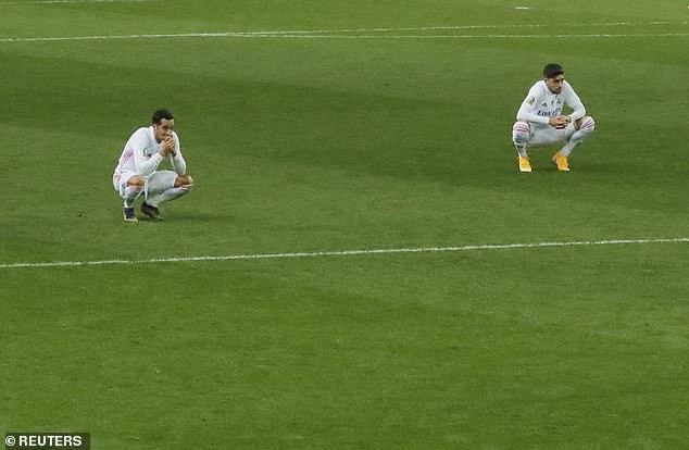 Lucas Vazquez (L), who contributed to both of Athletics goals, looked dejected at full-time