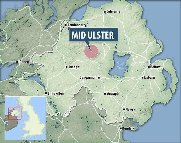 Bản đồ "điểm nóng của những người khổng lồ" Mid-Ulster.