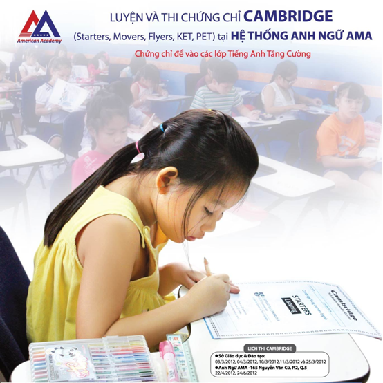 Luyện và thi chứng chỉ Cambridge tại Anh ngữ Ama