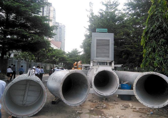 Máy bơm chống ngập hiện đại&nbsp;sẽ vận hành vào 10-8 