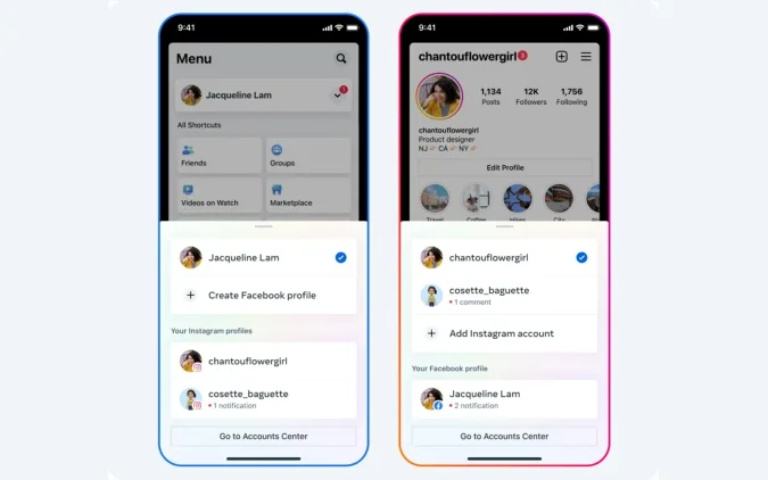 Meta thử cách chuyển đổi dễ dàng tài khoản Facebook và Instagram - ảnh 1