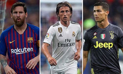 Modric, Ronaldo, Messi vào đề cử Quả Bóng Vàng