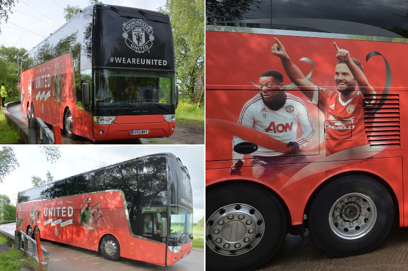 M.U trình làng… xe bus mới trước chung kết FA Cup