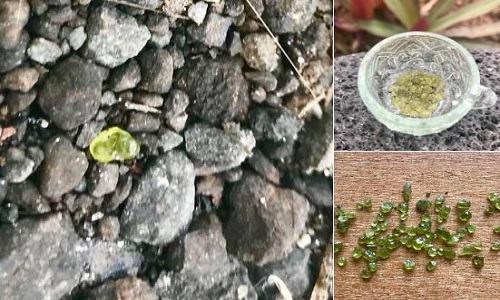 Mưa đá quý trút xuống từ núi lửa Hawaii