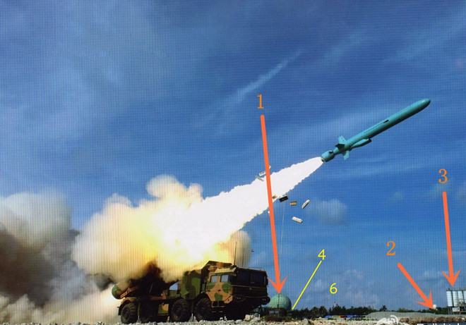 Tên lửa Trung Quốc phóng vào năm 2016 từ đảo Phú Lâm do nước này chiếm đóng phi pháp của Việt Nam /// Ảnh chụp màn hình USNI