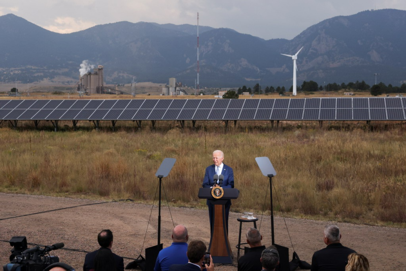 Tổng thống Mỹ Joe Biden phát biểu trong chuyến công tác tại bang Colorado /// Reuters