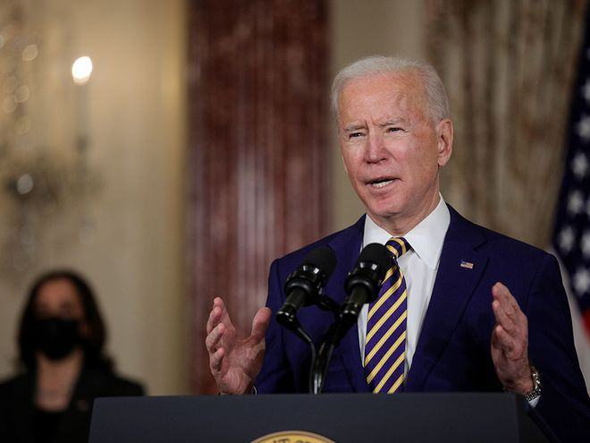 Tổng thống Joe Biden phát biểu tại Bộ Ngoại giao Mỹ	 /// Ảnh: Reuters