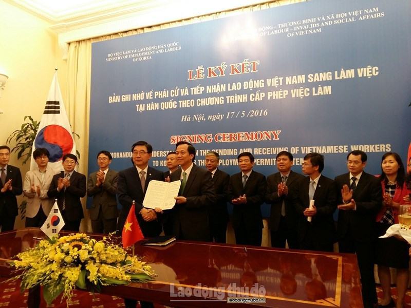 Năm 2018: Hàn Quốc tiếp nhận 3.500 lao động Việt Nam