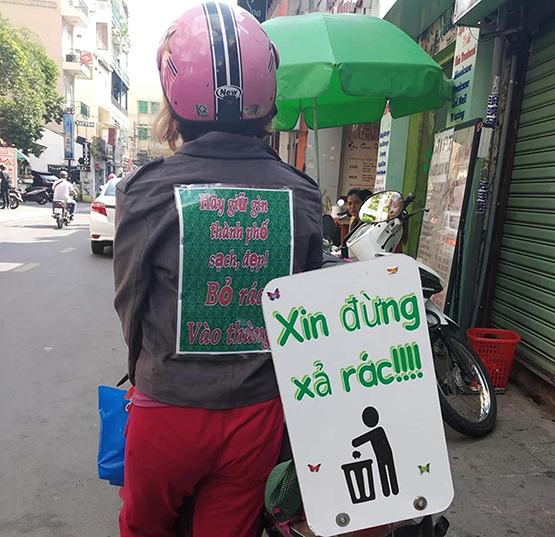 Chị Hạnh “xin đừng xả rác”!