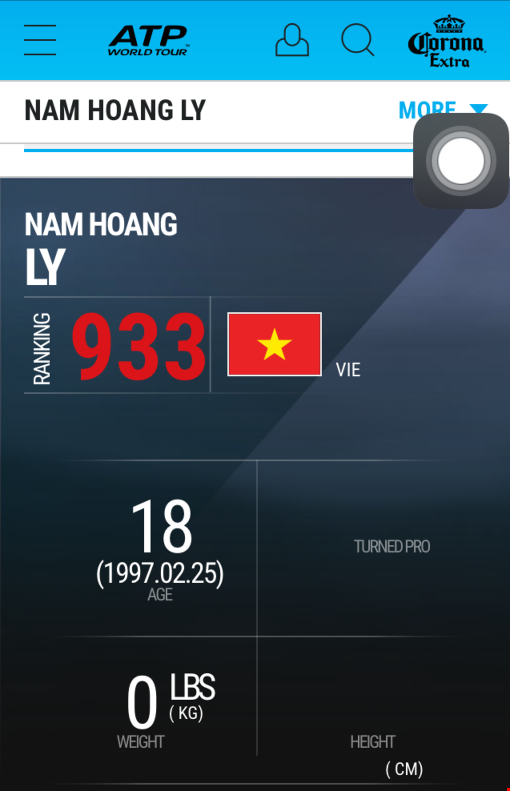 Nhảy 126 bậc, Lý Hoàng Nam lên hạng 933 ATP