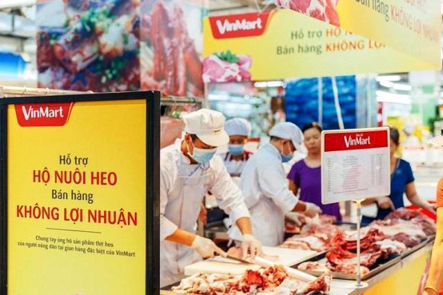 Nhiều siêu thị, doanh nghiệp tham gia giải cứu thịt lợn, bán hàng không lợi nhuận