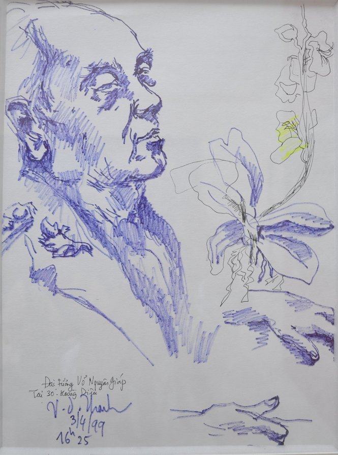 Tranh Đại tướng với phong lan