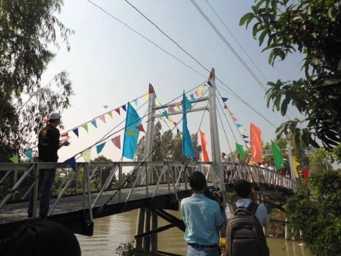 Cây cầu thép dây văng được khánh thành ở Vĩnh Thạnh – Cần Thơ.