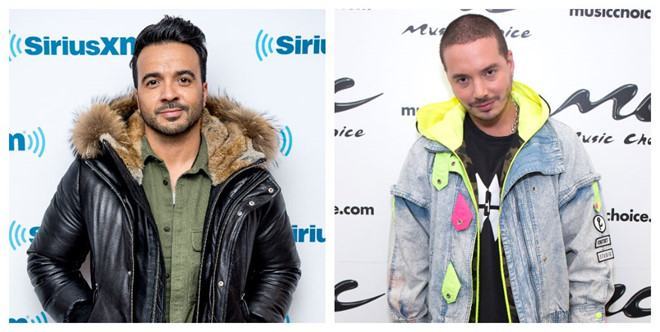Luis Fonsi (trái) - chủ nhân của siêu hit Despacito và J Balvin - “ông hoàng tỉ view” của dòng nhạc Latinh /// Ảnh: Getty Images 