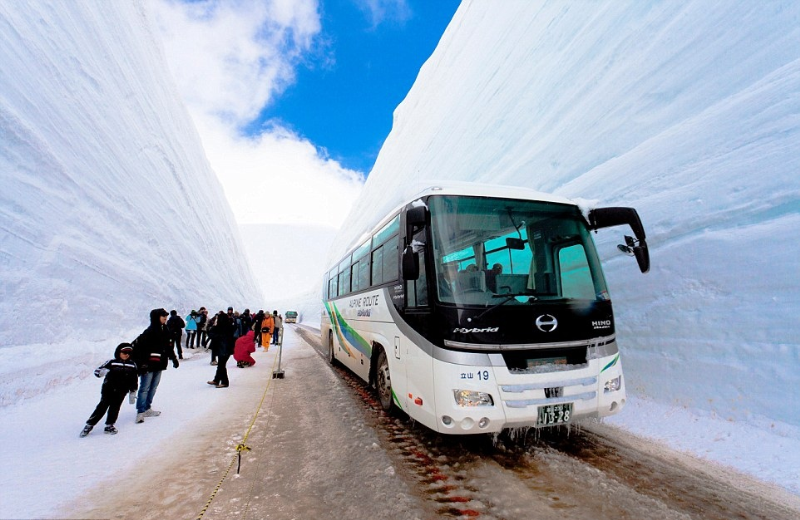 Tateyama Kurobe Alpine Route - con đường trong tuyết