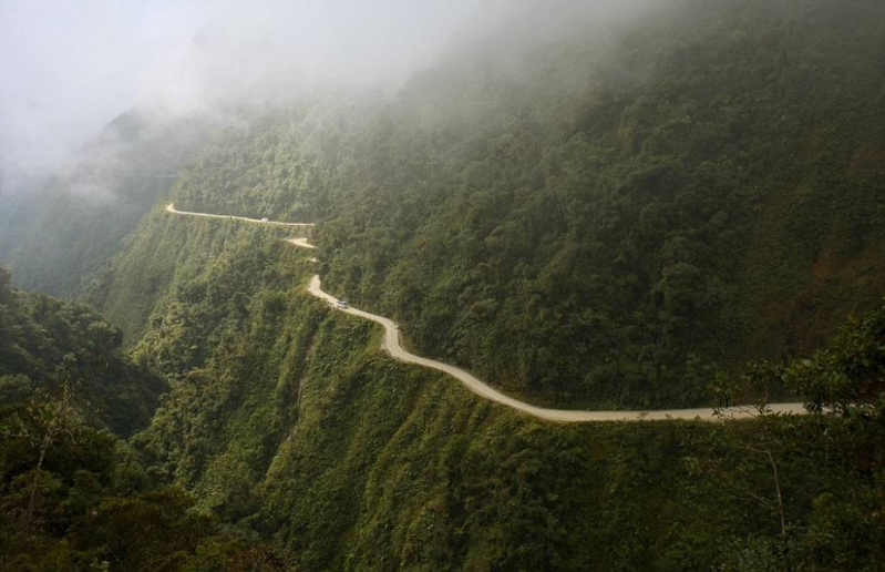 Con đèo tử thần Death Road ở La Paz, Bolivia