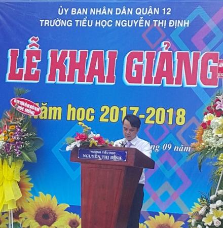 Trưởng Tiểu học Nguyễn Thị Định khai giảng năm học mới