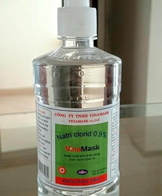 Cẩn thận khi dùng nước muối sinh lý