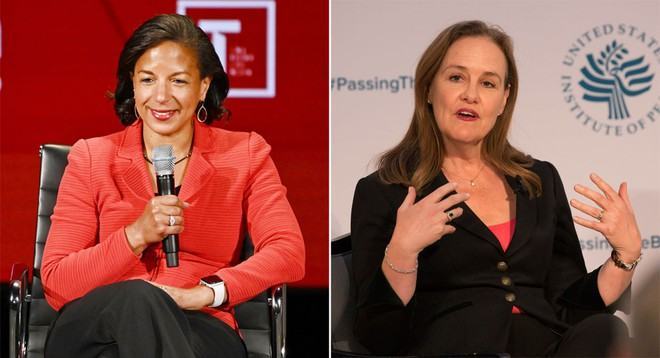 Bà Susan Rice (trái) và bà Michele Flournoy là các ứng viên sáng giá cho nội các của ông Biden /// AFP/REUTERS