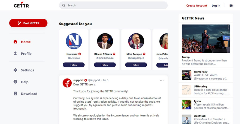 Ông Trump gian nan  trở lại mạng xã hội