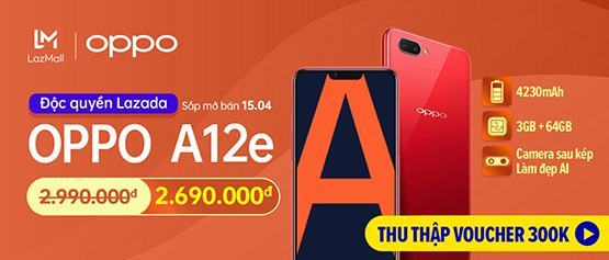 OPPO A12e trang bị camera kép giá 2,99 triệu đồng chính thức lên kệ