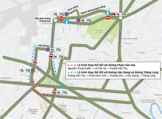 Hạn chế lưu thông qua khu vực Sân bay Tân Sơn Nhất
