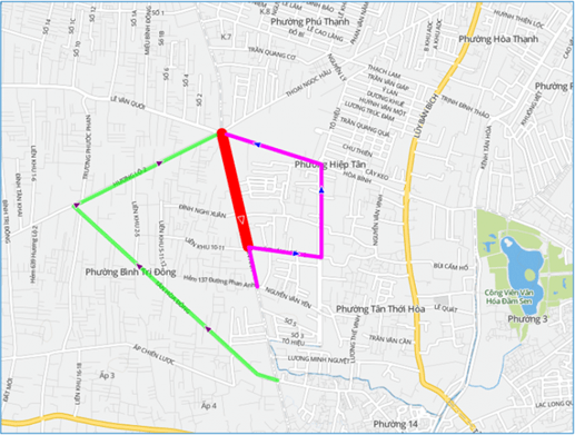 Từ ngày 19-11: Xe ô tô sẽ lưu thông 1 chiều trên đường Phan Anh và Thoại Ngọc Hầu