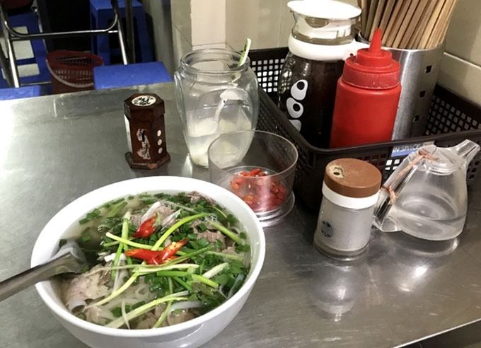 Quán phở không phục vụ kèm chanh ở Hà Nội.