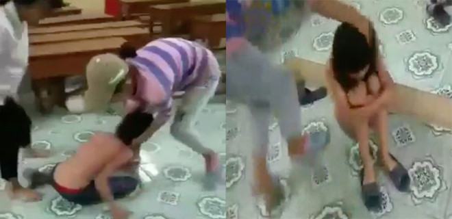 Nữ sinh lớp 9 bị bạn đánh hội đồng và lột quần áo ở Trường THCS Phù Ủng (H.Ân Thi, Hưng Yên) ngày 22.3.2019 /// TTXVN