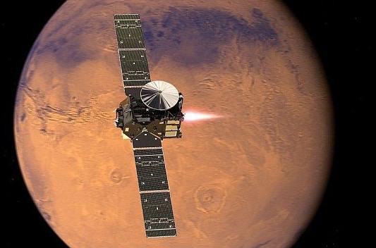 Hình minh họa tàu ExoMars khi đến sao Hỏa.