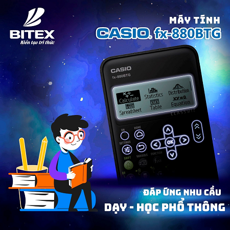 Máy tính Casio fx-880BTG – Siêu phẩm không thể thiếu trong nền giáo dục hiện đại