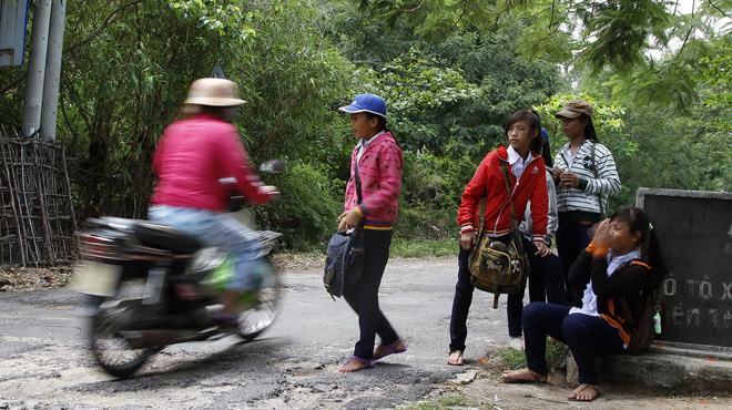 Quá giang đi học