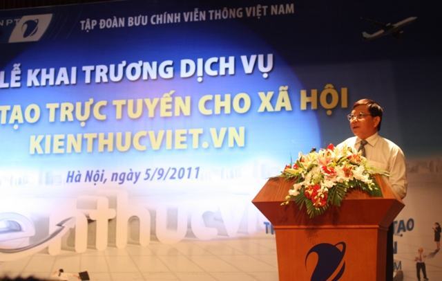 Khai trương dịch vụ đào tạo trực tuyến của VNPT. Ảnh: gdtd.vn