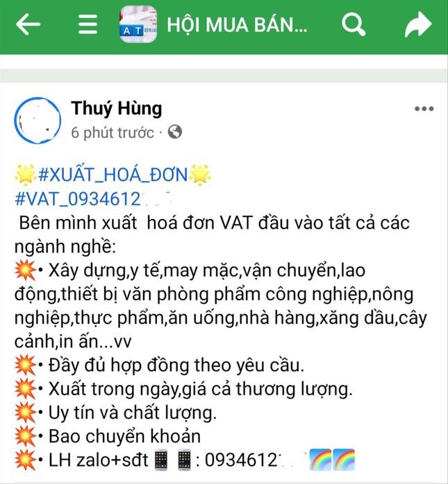 Rầm rộ mua bán hóa đơn điện tử khống ảnh 2