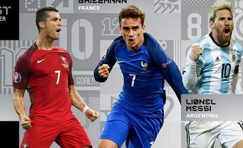 Ronaldo, Messi, Griezmann tranh giải Cầu thủ hay nhất của FIFA