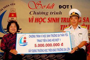 Sơ kết đợt 1 chương trình Vì học sinh Trường Sa thân yêu